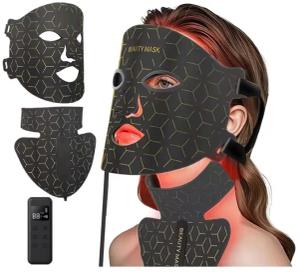 Maska LED BEAUTY twarz szyja 4w1 pilot terapia fotonowa 7 rodzajów światła