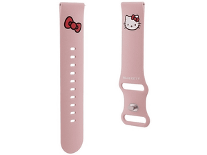 Pasek uniwersalny HELLO KITTY Silicone Kitty Head szerokość 22mm Różowy HKUWLSCHBLP