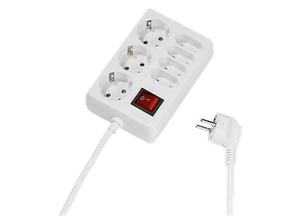 Listwa zasilająca VIVANCO 3xSchuko/4xEU, 1,4 m Biały
