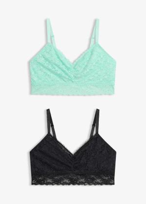 Biustonosz bustier z miękką koronką (2 szt.)