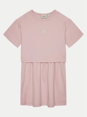 Calvin Klein Jeans Sukienka codzienna IG0IG02770 Różowy Relaxed Fit