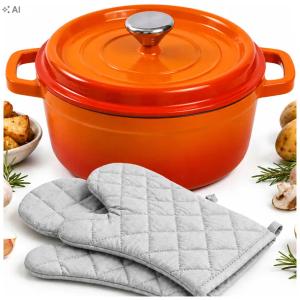 GARNEK ŻELIWNY EMALIOWANY DO PIECZENIA CHLEBA 6L INDUKCJA PIEKARNIK GAZ