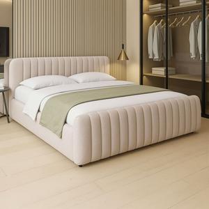 Łóżko tapicerowane z pojemnikiem SFG0160 | 180x200 | Boucle | Beż #4