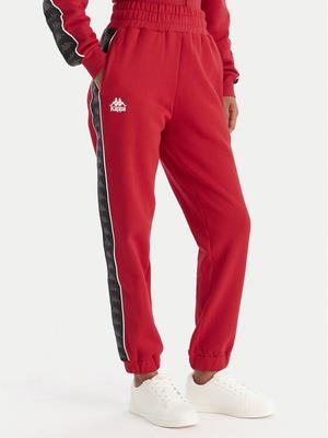 Kappa Spodnie dresowe Banda Adina 311M8HW Czerwony Regular Fit