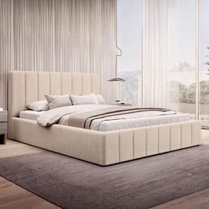 Łóżko tapicerowane z pojemnikiem SFG0116 | 160x200 | Boucle | Beż #3