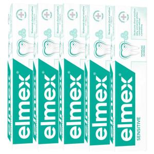 5x Elmex Pasta Do Zębów Dla Wrażliwych Zębów Sensitive Miętowy Smak 75 ml