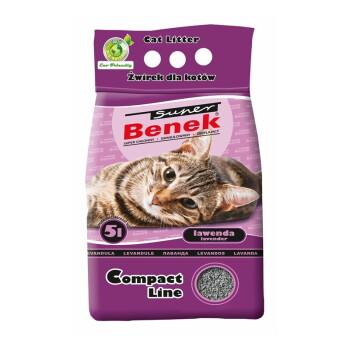Benek Super Compact Lawenda żwirek dla kota 5 l