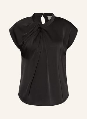 Neo Noir Bluzka Fleur Z Satyny schwarz