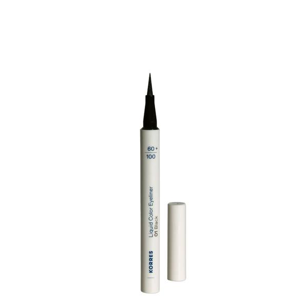 KORRES Liquid Color Eyeliner Wodoodporny Eyeliner w Pisaku 01 Black