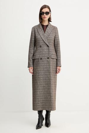Twinset płaszcz z dodatkiem wełny