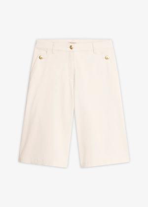Bermudy wide leg z elastycznego diagonalu
