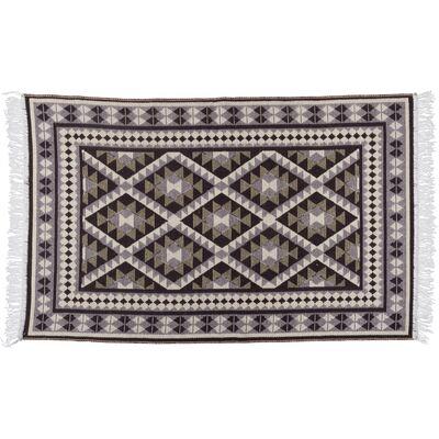 Dywan Kilim 70 x 140 cm ramka brązowy