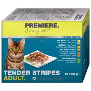 PREMIERE Tender Stripes Adult Wielopak 12 x 85 g