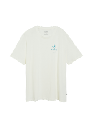 Miękki bawełniany T-shirt z nadrukiem z przodu