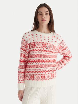 ONLY Sweter Xmas Nordic 15354824 Czerwony Regular Fit