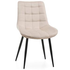 Krzesło welurowe beżowe #5 ART830C czarne nogi | OUTLET