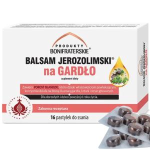 Bonifraterskie Balsam Jerozolimski Na Gardło Porost Islandzki 16 Pastylek