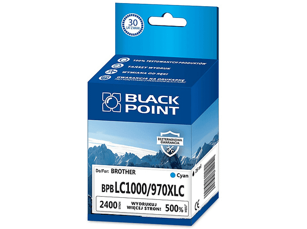 Tusz BLACK POINT BPBLC1000C Zamiennik Brother LC1000 C