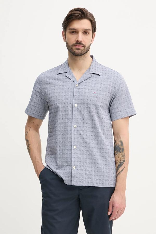 Tommy Hilfiger koszula z domieszką lnu