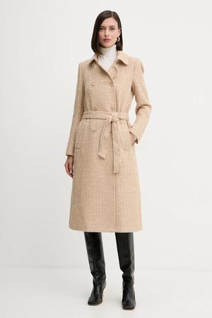 Twinset płaszcz z wełną