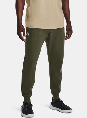 UNDER ARMOUR spodnie dresowe męskie joggery Rival Fleece zielone (M)