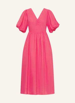 Mrs & Hugs Sukienka Z Lnu pink