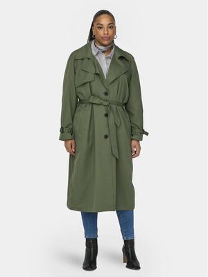 ONLY Carmakoma Trencz Chloe 15310056 Zielony Regular Fit