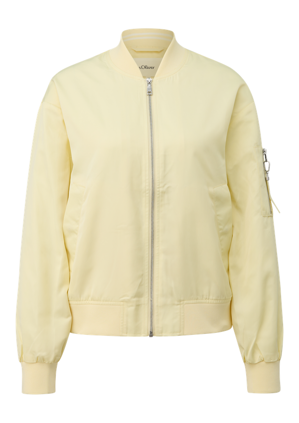 Satynowa bluza z kołnierzem typu bomber