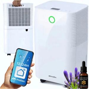 WYDAJNY OSUSZACZ POWIETRZA POCHŁANIACZ WILGOCI CICHY TIMER 12L/24H WiFi