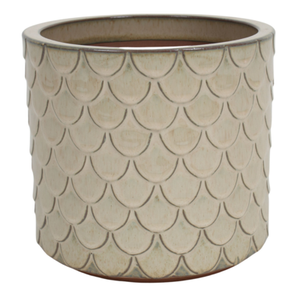 Donica 4397 szkliwo CYLINDER mrozoodporna 36 x 32 cm krem 003