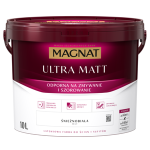 Farba emulsyjna Ultra Matt lateksowa biała 10 l Magnat