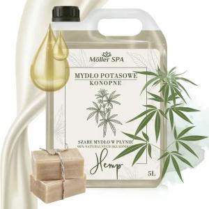 Möller SPA NATURALNE SZARE MYDŁO POTASOWE KONOPNE W PŁYNIE 5L LEPSZA JAKOŚĆ