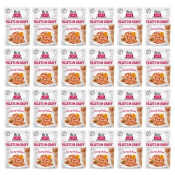 Brit Care Cat Pouches Fillets in Gravy with Savory Salmon 24 x 85 g