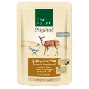 REAL NATURE Original mokra karma dla kota, senior Drób z dziczyzną 12x85 g