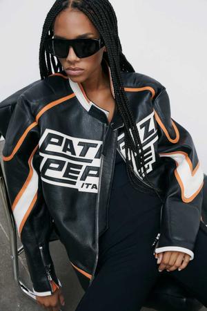 Skórzana kurtka biker racing