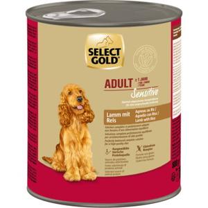 SELECT GOLD Sensitive karma mokra dla dorosłych zwierząt Jagnięcina z ryżem 24x800 g
