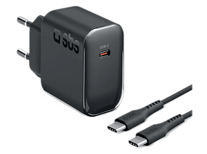 Ładowarka sieciowa SBS 45W GaN PD 3.0 USB-C + kabel 2m Czarny