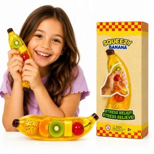 Gniotek Banan Squishy 16 cm Żelowy Antystresowy Sensoryczny Pachnący Owoc
