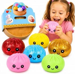 Gniotek antystresowy Dumpling z gumy 10 cm losowy kolor