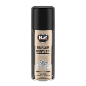 K2 BIAŁY SMAR LITOWY Z TEFLONEM PTFE 400ml W121 CHRONI PRZED KOROZJĄ