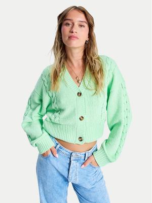 Roxy Kardigan Missing The Sun ERJSW03677 Zielony Regular Fit