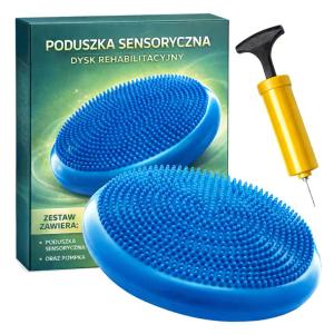PODUSZKA SENSORYCZNA REHABILITACYJNA SENSOMOTORYCZNA BERET JEŻYK DYSK 33cm