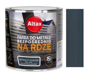 ALTAX Farba do metalu bezpośrednio na rdzę 2,5l Antracyt Połysk RAL7016