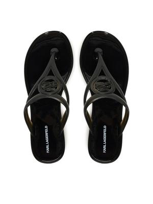 KARL LAGERFELD Japonki Jelly Thong KL80007A Czarny