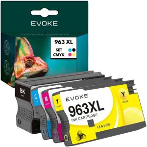 4x Tusz do drukarki HP 963 XL | czarny + komplet kolor | nowa aktualizacja