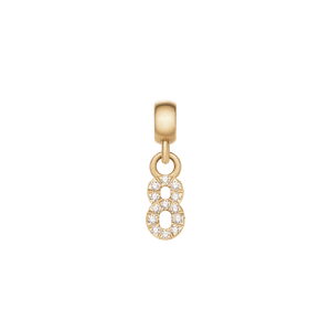 Daniel Wellington DW Charm Number 8 Gold