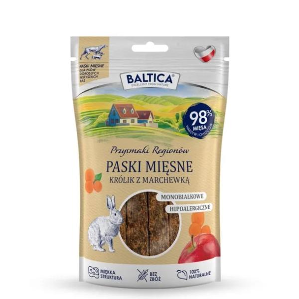 Baltica Przysmaki Paski Mięsne Królik z Marchewką 90g