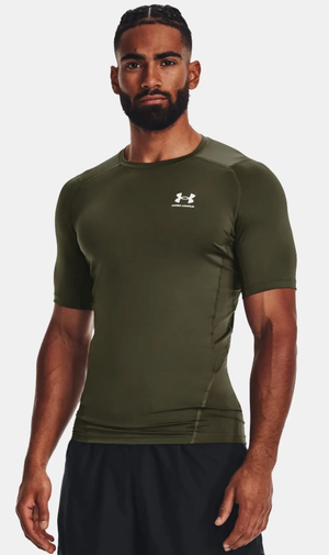 UNDER ARMOUR t-shirt męski koszulka treningowa UA HG Armour Comp SS zielony (XXL)