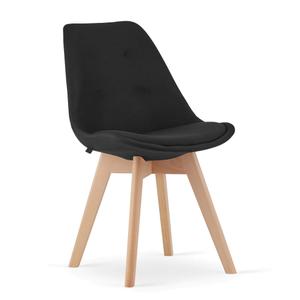 Krzesło skandynawskie ART132C | Czarny welur #66 | OUTLET