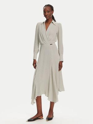 Elisabetta Franchi Sukienka koszulowa AB86552E2 E84 Écru Regular Fit